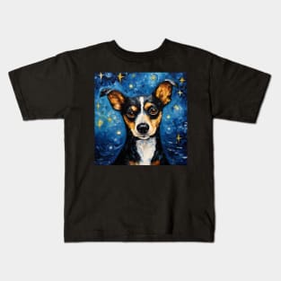 Rat Terrier Night Kids T-Shirt